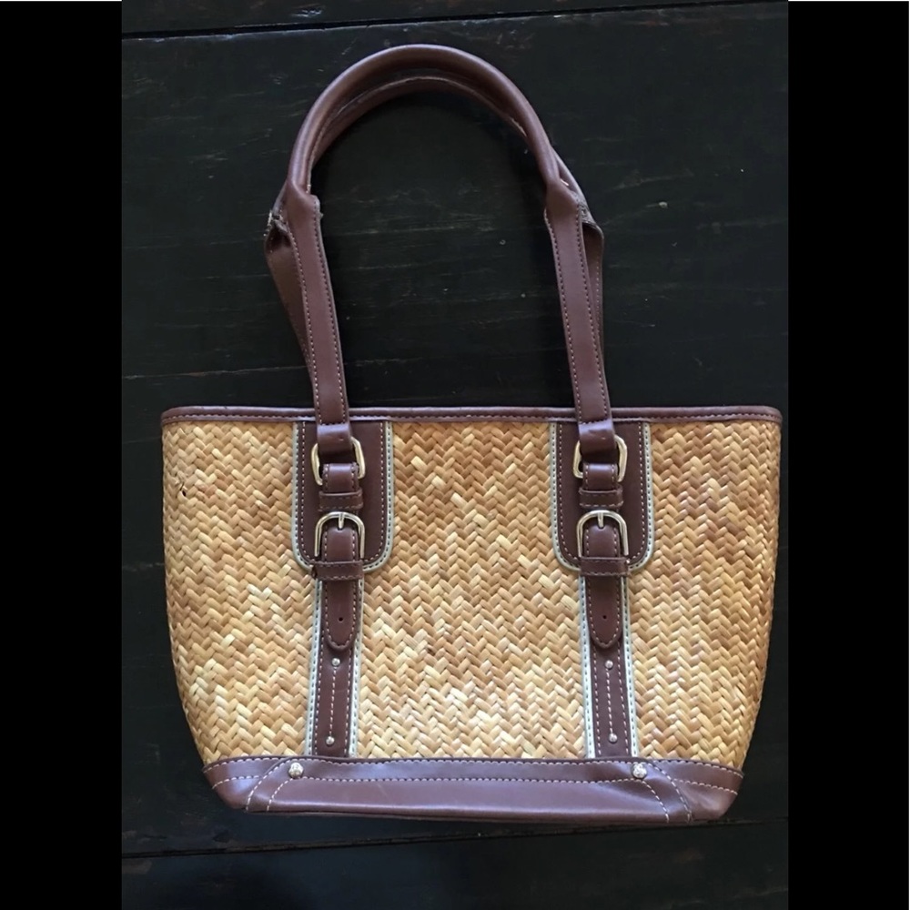 Etienne Aigner Tote - Straw & Leather